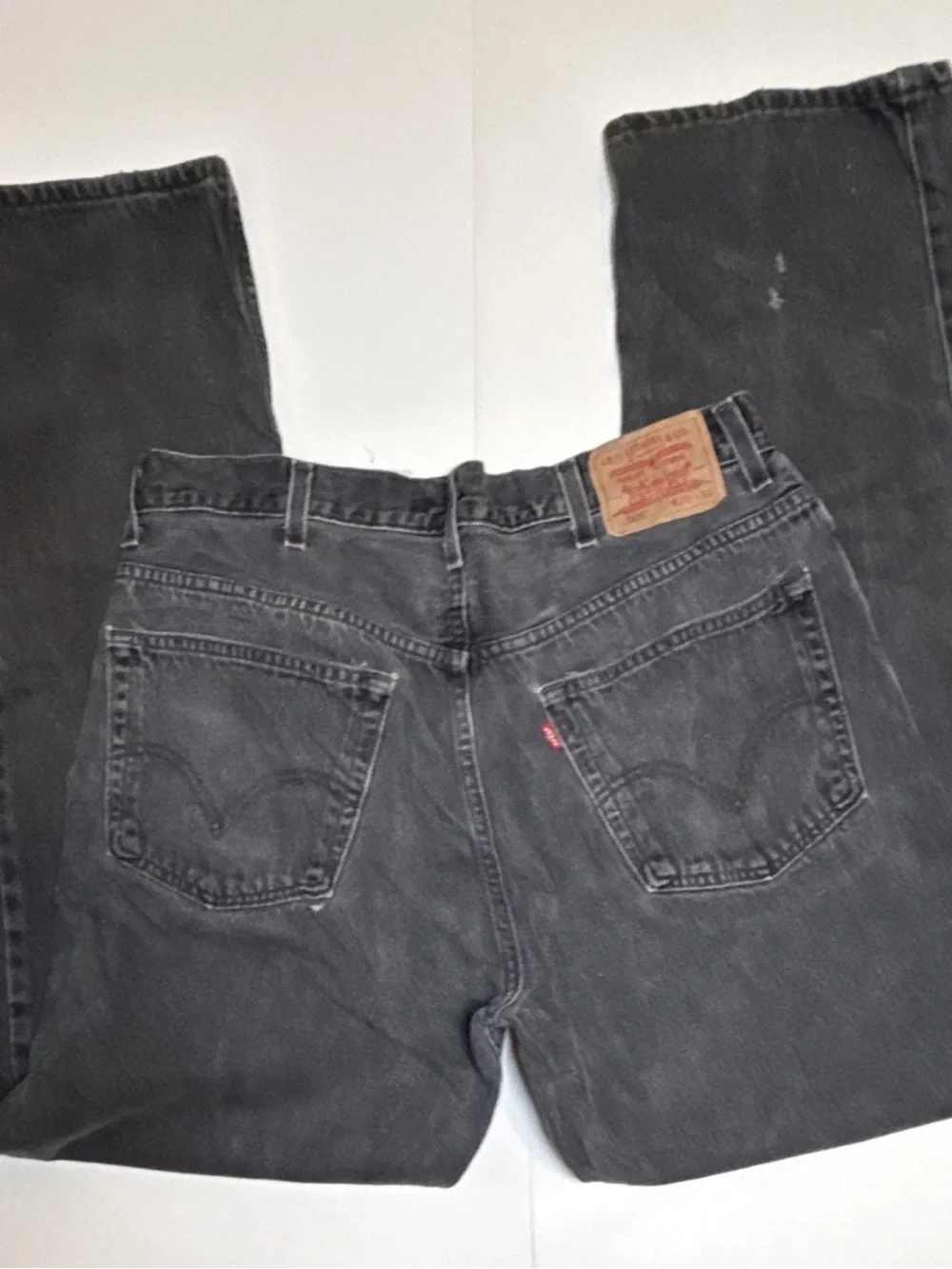Levi's 505 Men's Washed Charcoal Black Slim Straight Denim Jeans 38x34